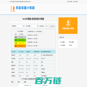 身高体重计算器_bmi计算器在线计算 - bmi计算器