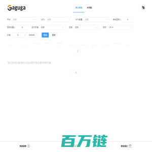 Gaguga|GPU算力比价导购平台、AI导航平台