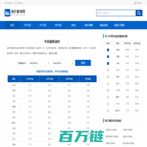 今日油价_今日油价95、92号汽油价格_柴油价格 - 油价查询网